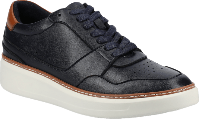 Men's Hustle Comfort Perforated Low Top Flexible Court Sneakers