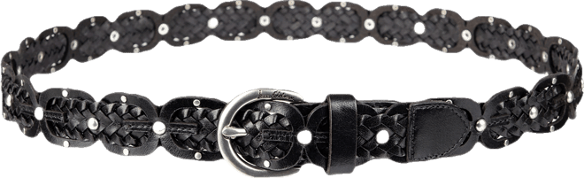 Women's Western Double-e Link Braided Leather Belt