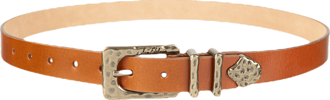 Women's Hammered Metal Casual Leather Belt