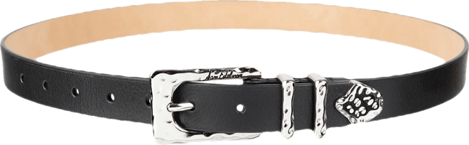 Women's Hammered Metal Casual Leather Belt