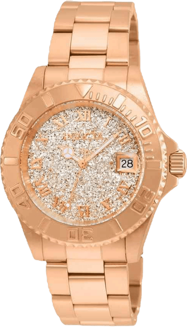 Women's 22708 Angel Quartz 3 Hand Rose Gold Dial Watch