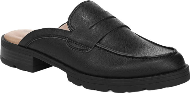 Women's London-Mule Round Toe Lug Sole Mules