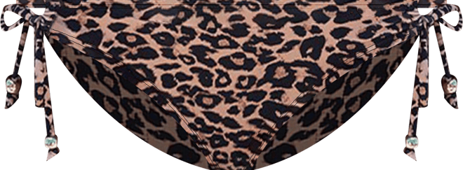 Women's Leopard Cheetah Side Tie Bikini Swimsuit Bottom