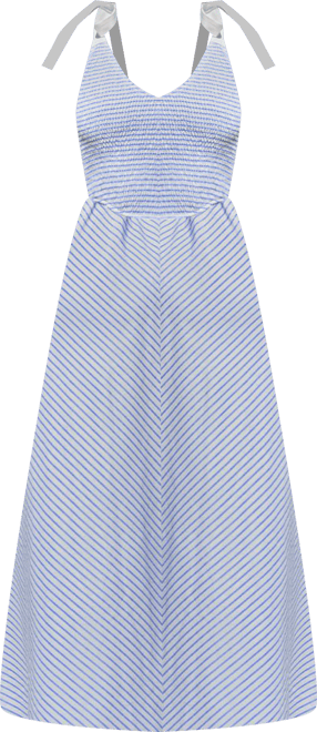 Women's Summer Lines Striped Maxi Beach Dress