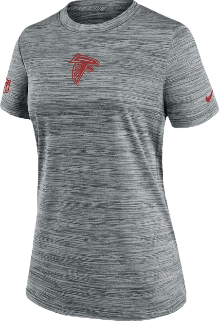 Women's Gray Atlanta Falcons Sideline Velocity Performance T-Shirt