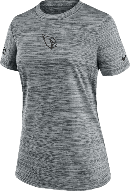 Women's Gray Arizona Cardinals Sideline Velocity Performance T-Shirt
