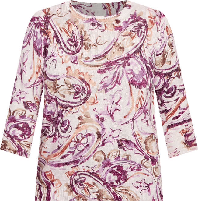 Women's Urban Legend Shimmer Paisley Crew Neck Sweater