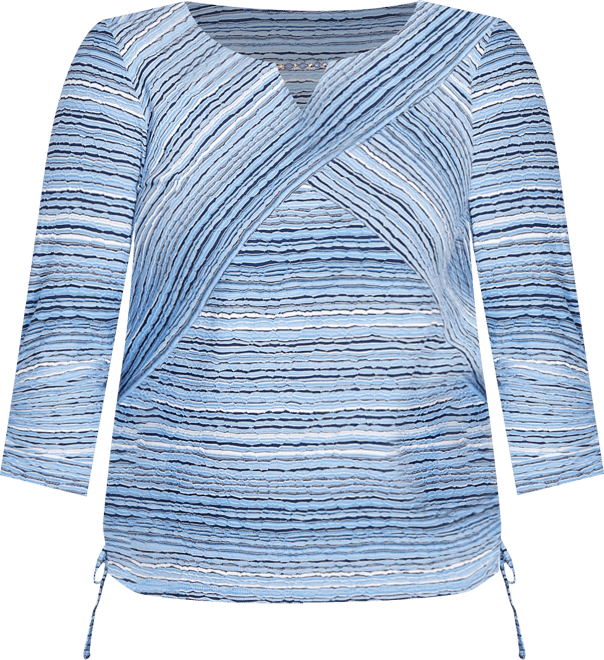 Women's Spliced Textured Stripe Knit Top