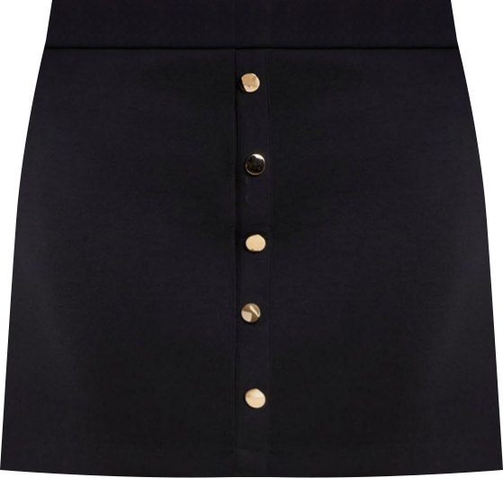 Women's Plus Size Mini Skirt With Buttons