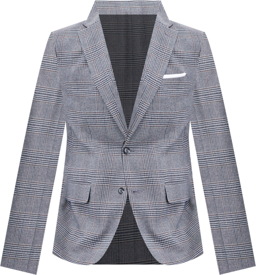 Men's Modern-Fit Gray & Brown Plaid Sport Coat
