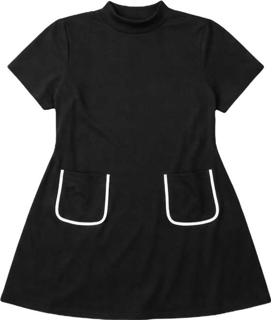 Smak Parlour Plus Size Mock Neck Short Sleeve Wave Maker Shift Dress -  Macy's
