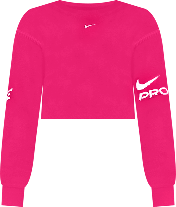 Nike Pro Weites Dri-FIT French-Terry-Sweatshirt mit Rundhalsausschnitt (Damen)