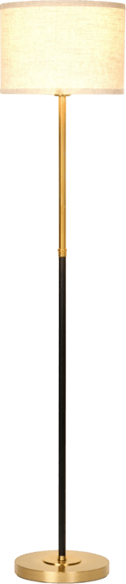 Emery Modern Led Standing Floor Lamp with White Drum Shade (60"), Bulb Included