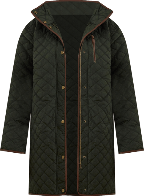 Lauren Ralph Lauren Plus Size Hooded Quilted Faux-Suede-Trim