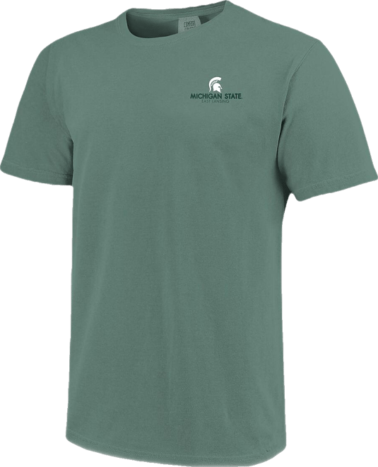 Men's and Women's Green Michigan State Spartans Scenic Comfort Colors T-Shirt
