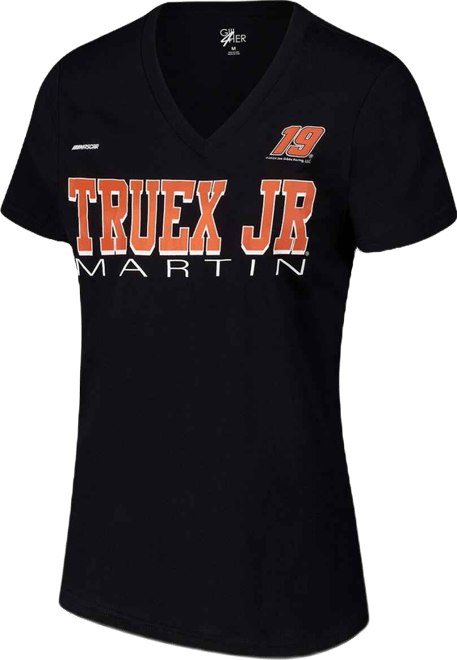 Women's Black Martin Truex Jr Strategy V-Neck T-Shirt
