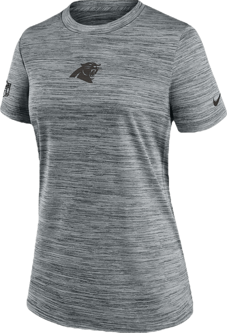 Women's Gray Carolina Panthers Sideline Velocity Performance T-Shirt