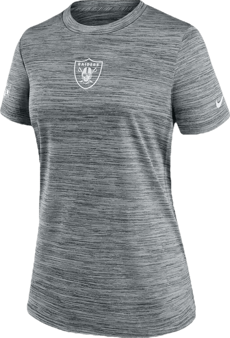 Women's Gray Las Vegas Raiders Sideline Velocity Performance T-Shirt