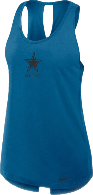 Women's Navy Dallas Cowboys Glory Crisscross Performance Tank Top