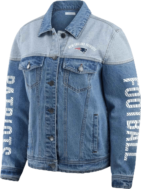 Women's New England Patriots Full-Button Denim Jacket