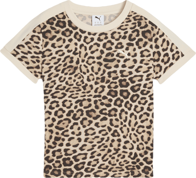 PUMA T7 Leopard Luxe Women's Animal Print Slim T-Shirt