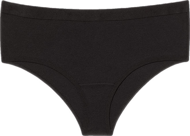 Cotton Rib Mid-Rise Cheeky Panty