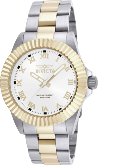 Men's 16740 Pro Diver Quartz 3 Hand White Dial Watch
