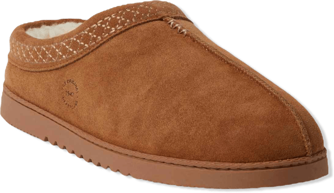 Men's Dean Genuine Suede Clog Slipper with Embroidery