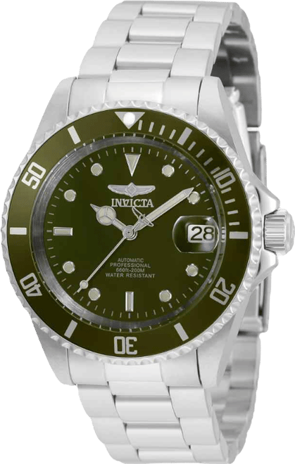 Men's 35690 Pro Diver Automatic 3 Hand Green Dial Watch