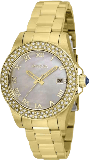 Women's 36073 Angel Quartz 3 Hand White Dial Watch
