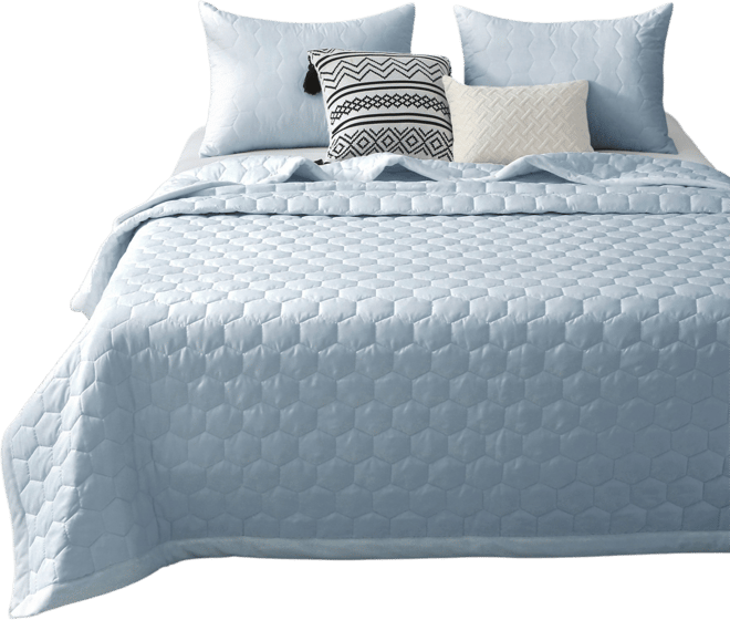 Mini Honeycomb Down Alternative Blanket Set, Full/Queen