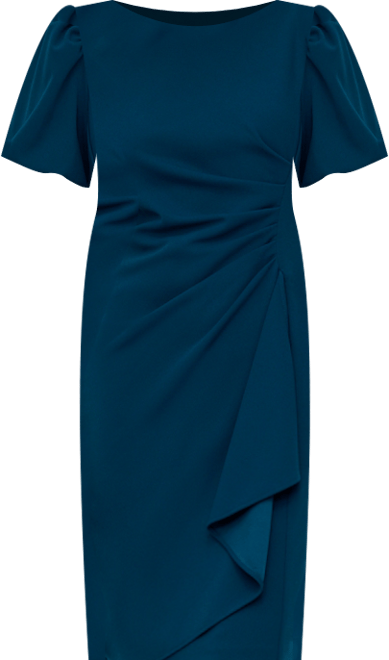 DKNY Women's Puff Sleeve Side Ruched Sheath Dress - Macy's
