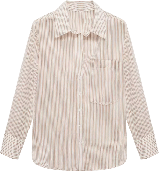 Women's Semi-Transparent Striped Shirt