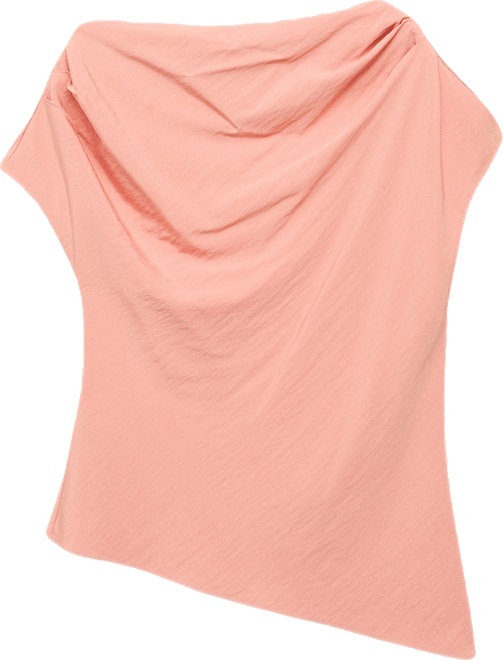 Women's Draped Asymmetrical Blouse