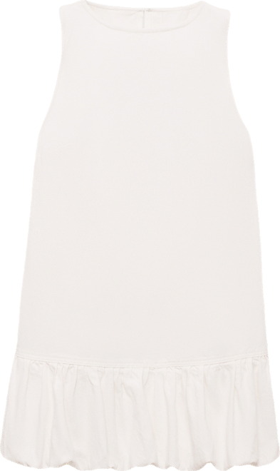 Women's Puffed Hem Denim Dress