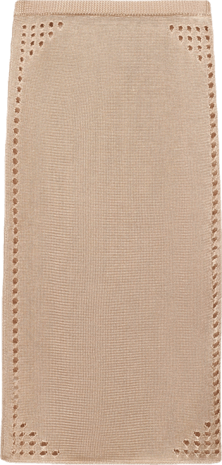 Women's Openwork Details Lurex Pencil Skirt