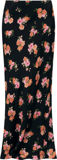 Women's Lace Trim Floral Skirt