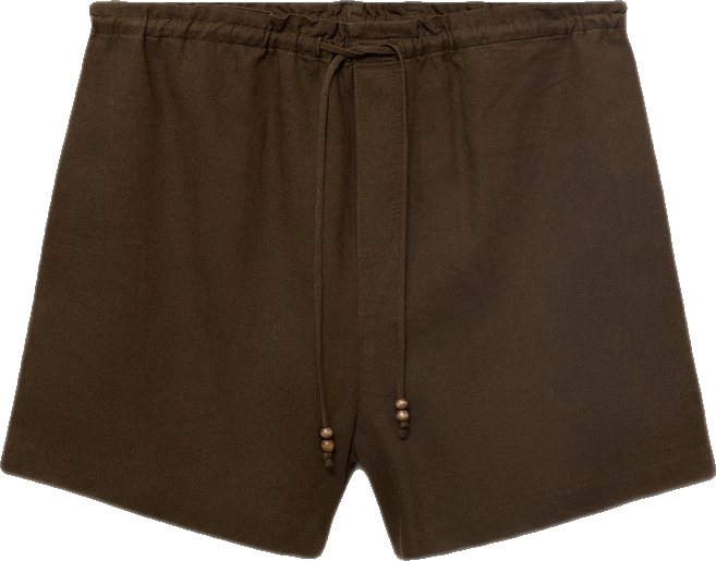 Women's Straight-Fit Drawstring Linen Shorts