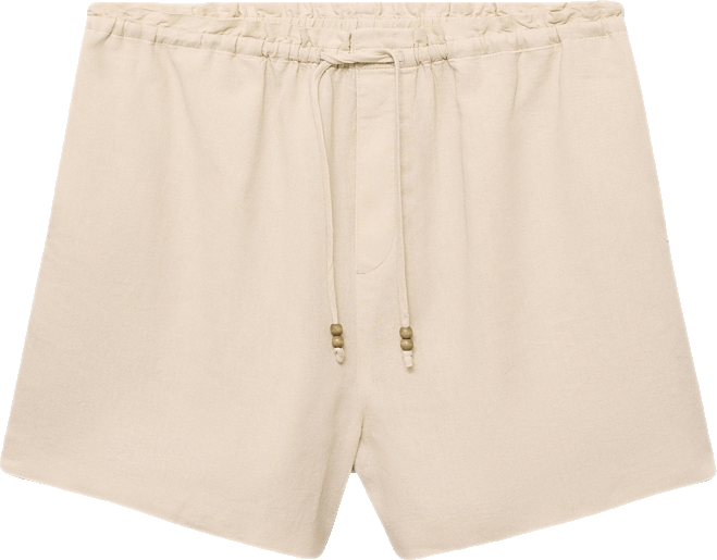 Women's Straight-Fit Drawstring Linen Shorts