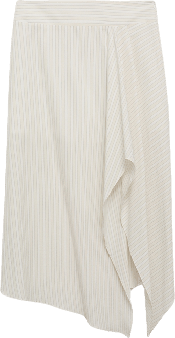 Women's Striped Asymmetric Skirt