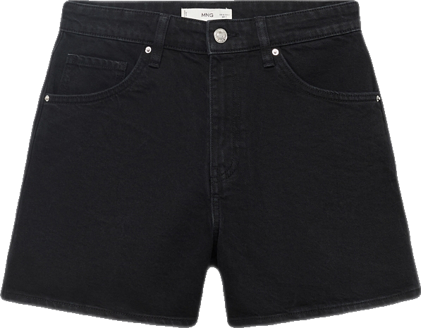 Women's High-Waisted Straight-Fit Denim Shorts
