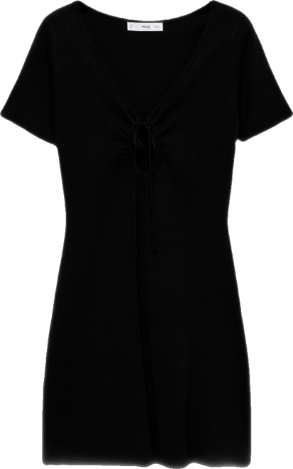 Women's Bow Neckline Knitted Dress