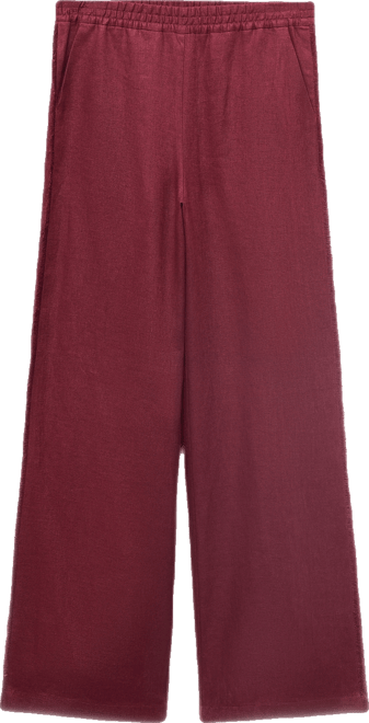 Women's Frayed Ends Linen Suit Pants