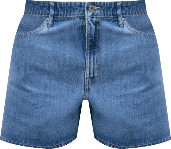 Women's High-Waisted Straight-Fit Denim Shorts