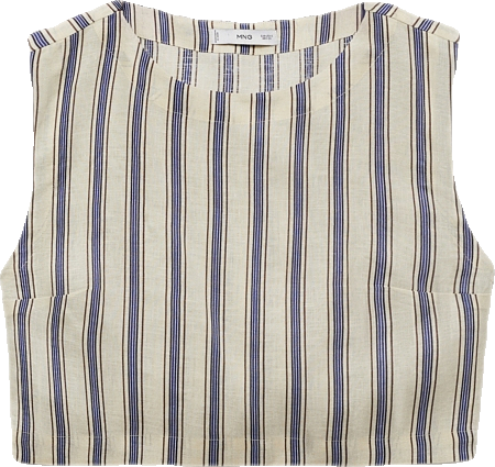 Women's Striped Linen Top
