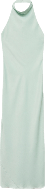 Women's Satin Halter Neck Dress
