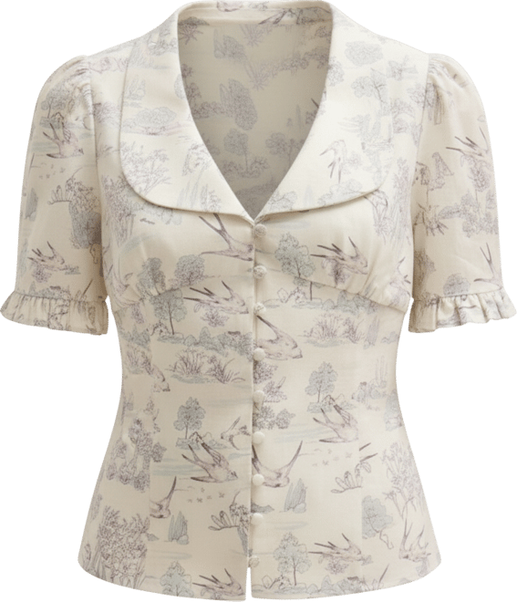 Women's Rachel Vintage Inspired Short Sleeve Shirt