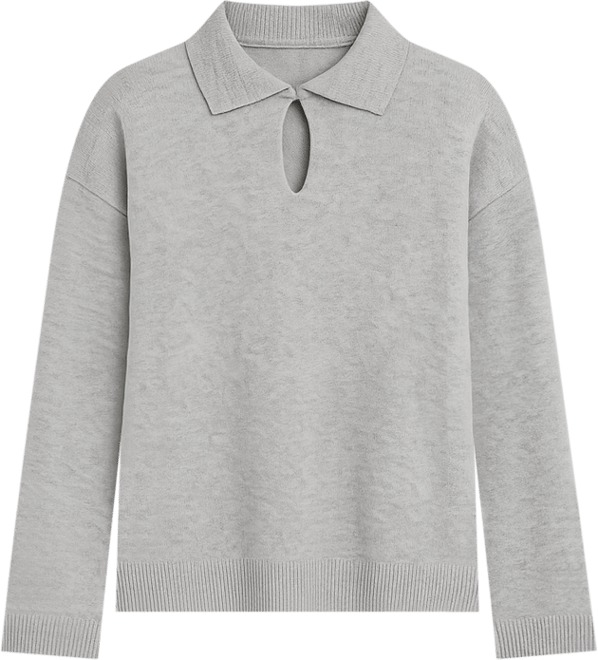 June + Vie Women's Plus Size Polo Shirt Sweater