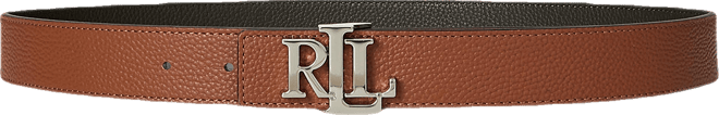Logo Reversible Pebbled Leather Belt