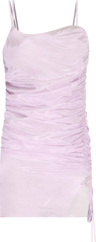 Women's Satin Finish Gathered Dress